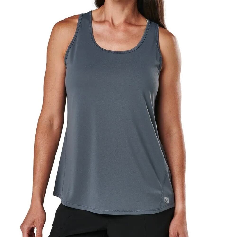 5.11 Tactical Margot Grey Open Back Athletic Tank Top Size Large
